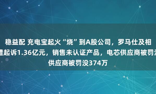 稳益配 充电宝起火“烧”到A股公司，罗马仕及相关公司遭起诉1.36亿元，销售未认证产品，电芯供应商被罚没374万